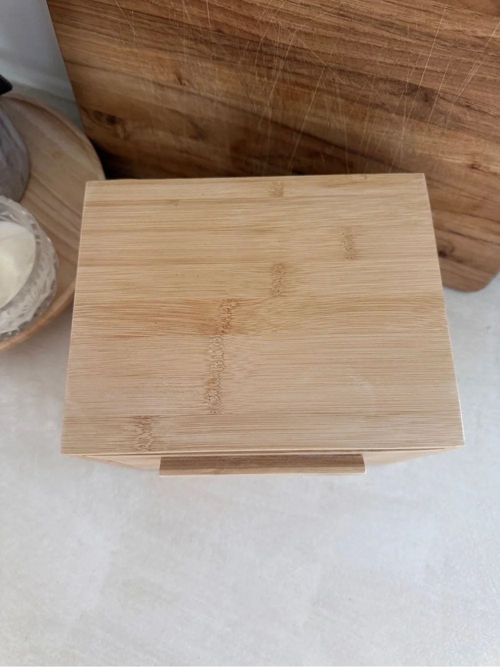Clean Skin Club Bamboo Storage Box with Natural Wood Finish